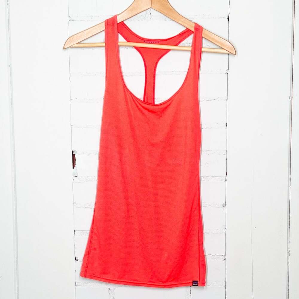Patagonia Women's Capilene Racerback Tank Top Orange Red Medium